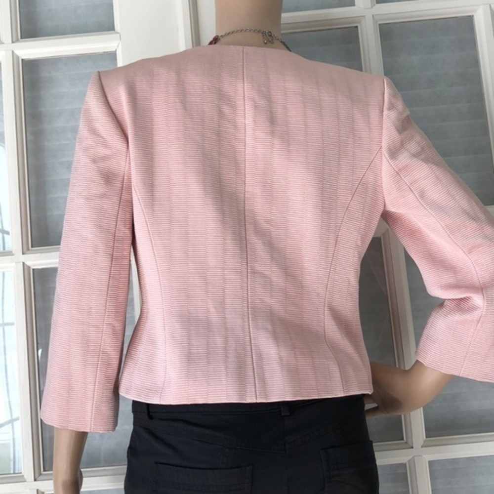 Chase Eight pale pink shimmer 3/4 dressy jacket - Picture 4 of 8